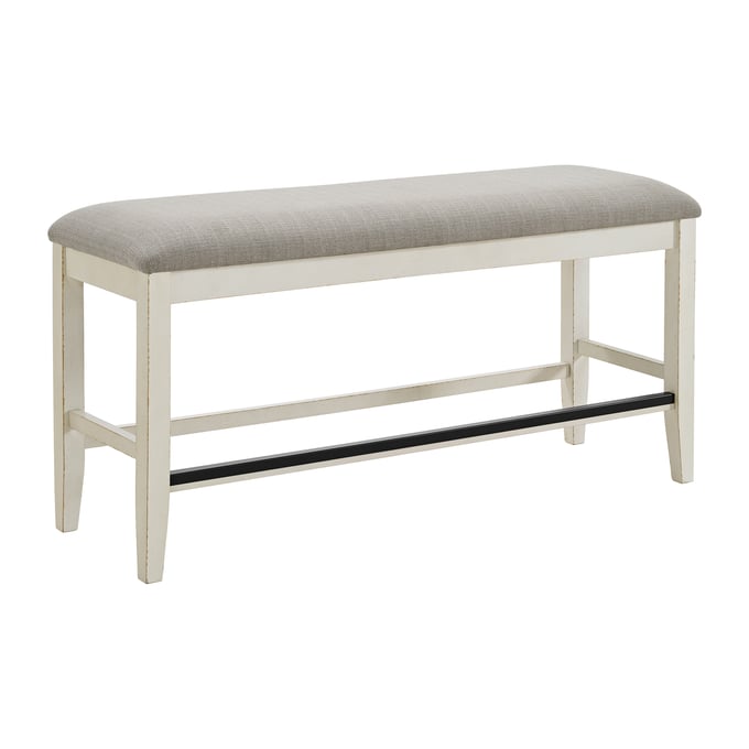 Picket House Marlow Antique White Beige Counter Height Bench PKT-D-10600-7-CBN