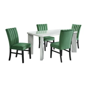 Picket House Odette White Emerald 5pc Dining Set