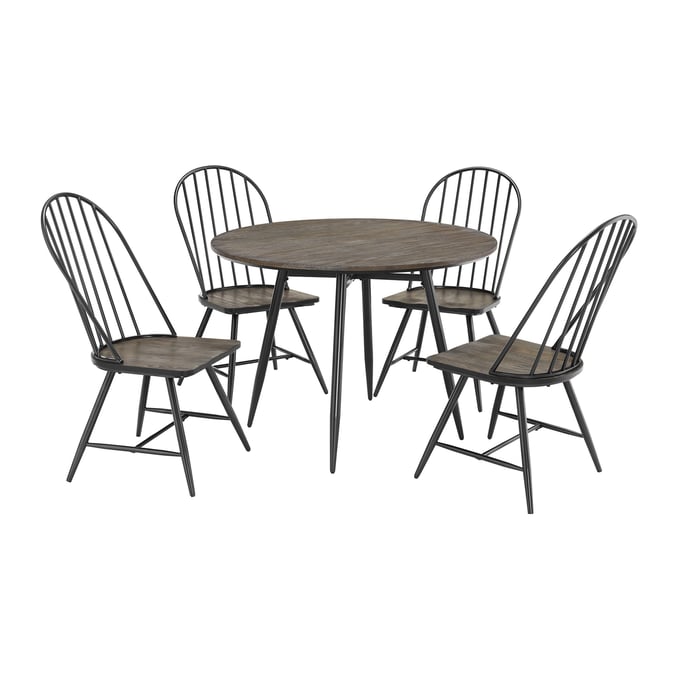 Picket House Clover Black 5pc Dining Room Set PKT-D-1850-8-5PC