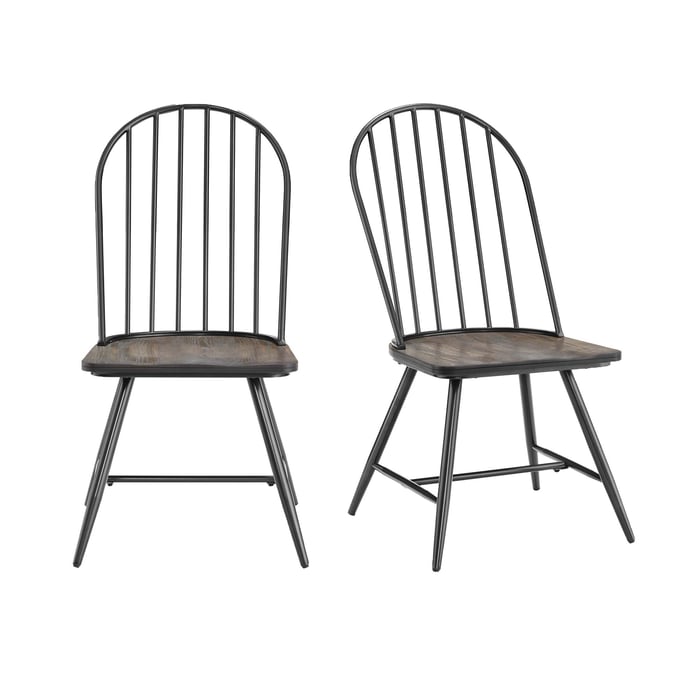 2 Picket House Clover Black Dining Side Chairs PKT-D-1850-8-SC