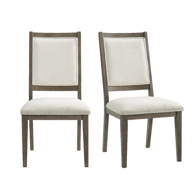 2 Picket House Armes Grey White Square Back Dining Chairs PKT-D-3690-6-SC1