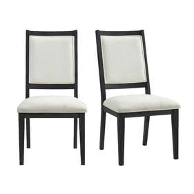 2 Picket House Armes Black White Square Back Dining Chairs