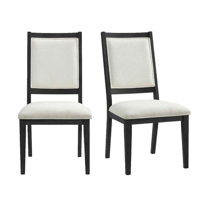 2 Picket House Armes Black White Square Back Dining Chairs PKT-D-3690-8-SC1