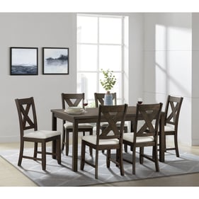 Picket House Brooke White Grey 7pc Dining Set