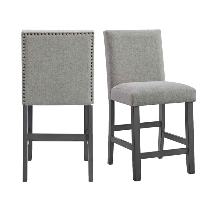 2 Picket House Hester Grey Counter Side Chairs PKT-D-7670-3-CSC