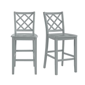 2 Picket House Conaughey Grey Counter Height Chairs