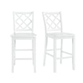 Picket House Furnishings Conaughey Lattice Back Counter Side Chair in White (2 Per Carton)