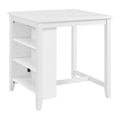 Picket House Furnishings Conaughey Storage Counter Table with Shelving in White