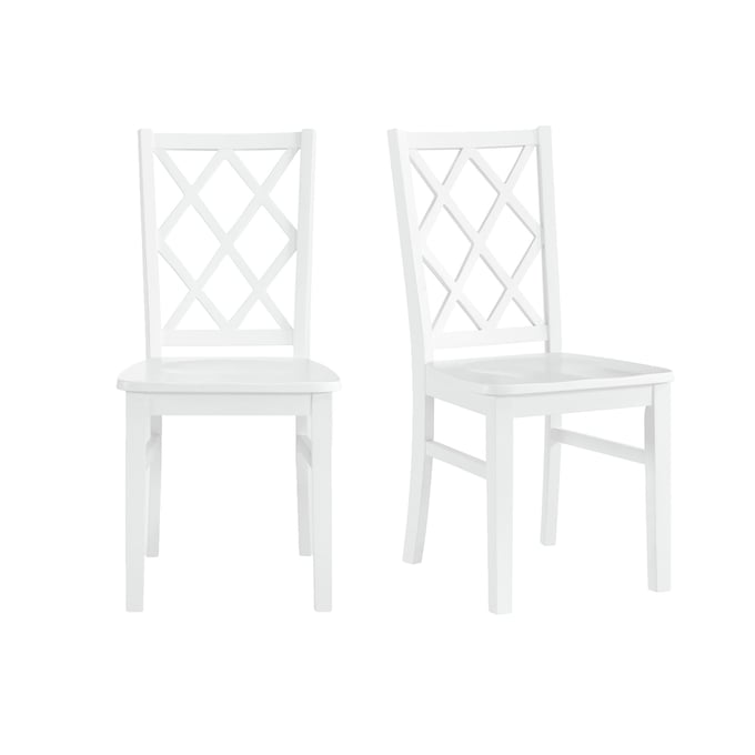 2 Picket House Conaughey White Dining Side Chairs PKT-D-9340-7-SC