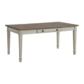 Picket House Furnishings Bloomfield Rectangular Dining Table in Medium Brown and Washed Stone