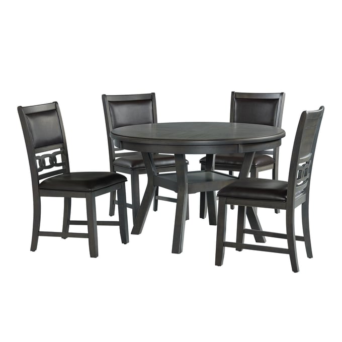 Picket House Taylor Dark Gray Faux Leather 5pc Dining Room Set PKT-DAH3055PC