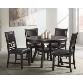 Picket House Taylor Walnut Black Faux Leather 5pc Dining Room Set