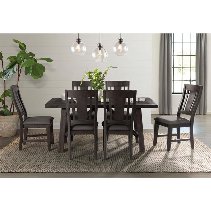 Picket House Carter Dark Gray Wood 7pc Dining Room Set PKT-DCS1007PC