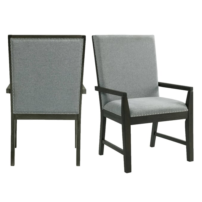 2 Picket House Holden Gray Arm Chairs PKT-DDV100AC