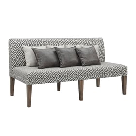 Picket House Hayward Walnut Upholstered Dining Settee