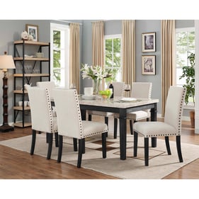 Picket House Bradley Dark Walnut 7pc Dining Set with Upholstered Side Chair...