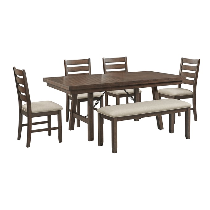 Picket House Dex Cherry Sandy Taupe 6pc Dining Set PKT-DJX1006DS2