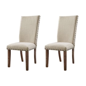 2 Picket House Dex Cream Fabric Side Chairs