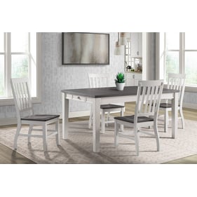 Picket House Jamison Gray White Two Tone 5pc Dining Room Set