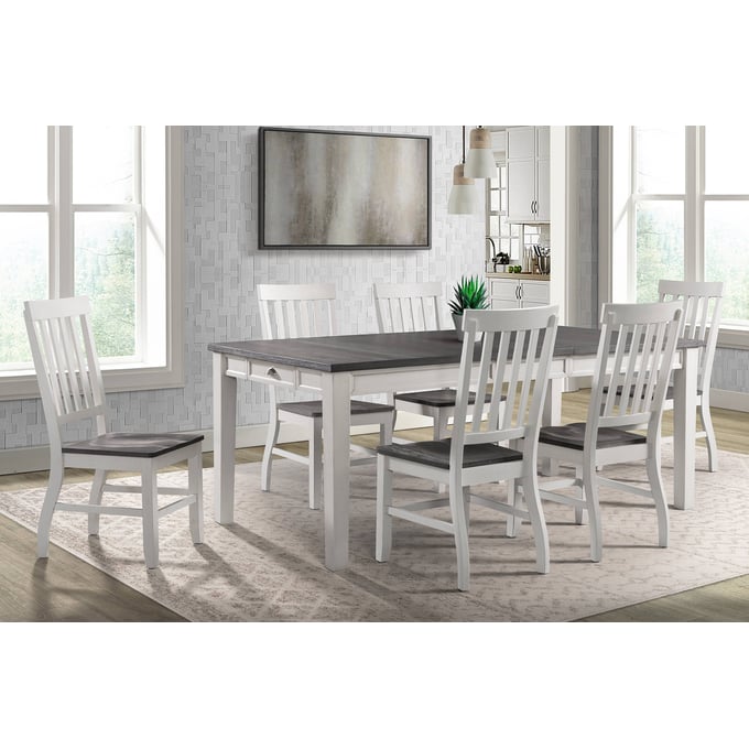 Picket House Jamison Gray White Two Tone 7pc Dining Room Set PKT-DKY3007PC