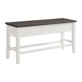 Picket House Jamison Gray White Storage Counter Height Bench