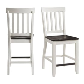 2 Picket House Jamison Gray White Two Tone Counter Height Side Chairs