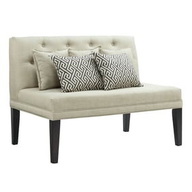 Picket House Mara Taupe Loveseat with Five Pillows