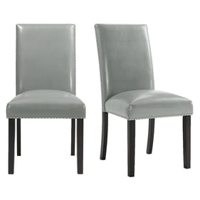 2 Picket House Pia Grey Faux Leather Dining Side Chairs