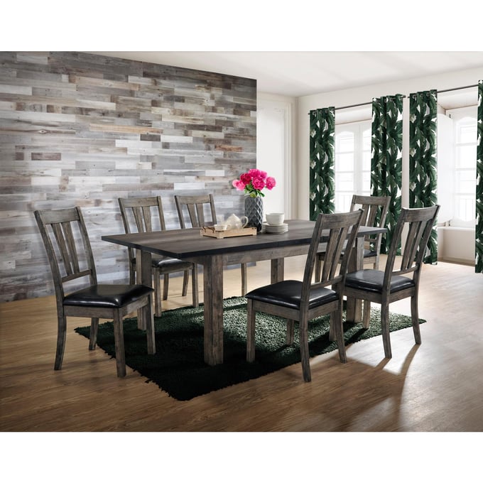 Picket House Grayson Grey Oak 7pc Dining Room Set PKT-DNH100CP7PC