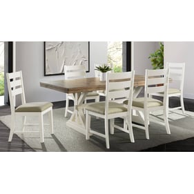 Picket House Barrett Natural White Rectangle 5pc Dining Room Set