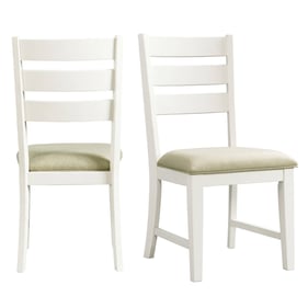 2 Picket House Barrett Natural White Ladder Back Side Chairs