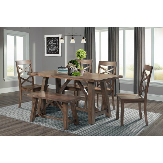 Picket House Regan Cherry 6pc Dining Room Set PKT-DRN1006DS