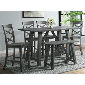 Picket House Regan Grey 6pc Counter Height Set