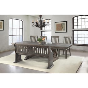 Picket House Stanford Smokey Walnut Cream Standard Height 6pc Dining Room S...