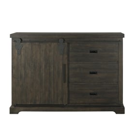 Picket House Stanford Smokey Walnut Wood 3 Drawers Server