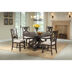 Picket House Stanford Smokey Walnut Wood 5pc Dining Room Set