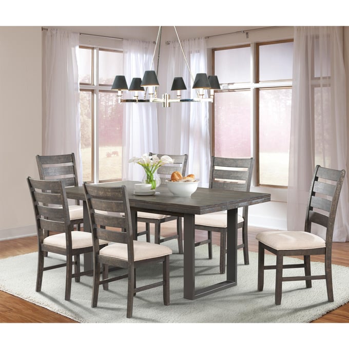 Picket House Sullivan Dark Ash Wood 7pc Dining Room Set PKT-DSW100S7PC