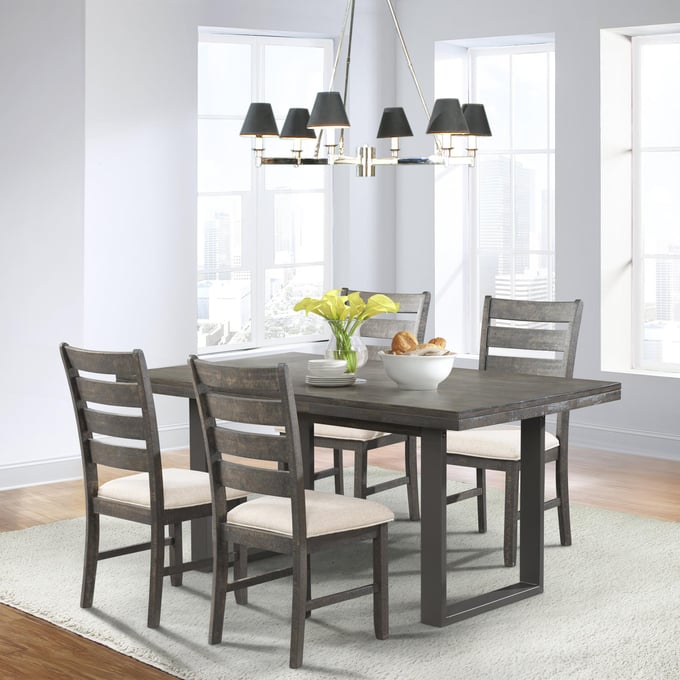 Picket House Sullivan Dark Ash Wood 5pc Dining Room Set PKT-DSW100SC4PC