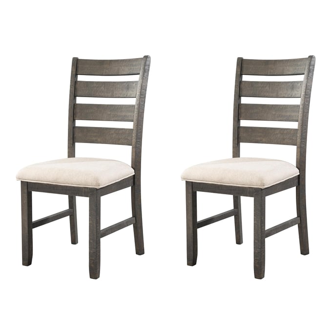 2 Picket House Sullivan Cream Fabric Armless Side Chairs PKT-DSW100SC