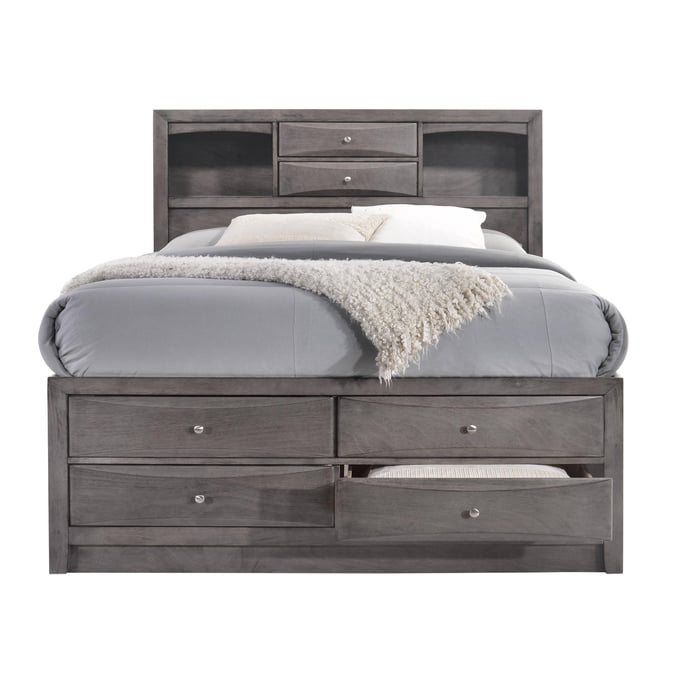 Picket House Madison Gray Wood Storage Full Bed PKT-EG170FB