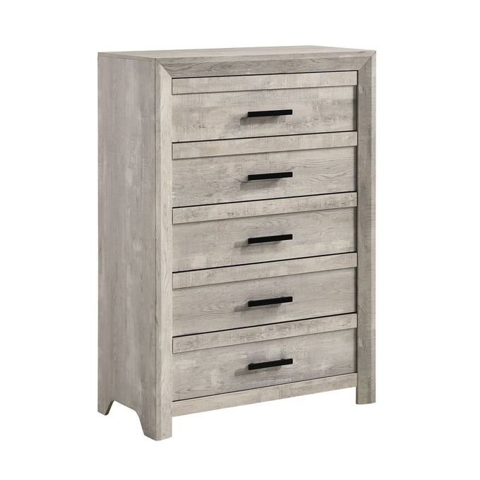 Picket House Keely White Wood 5 Drawers Chest PKT-EL700CH