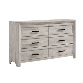 Picket House Keely White Wood 6 Drawers Dresser