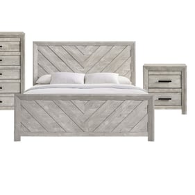 Picket House Keely White 4pc Bedroom Set With King Panel Bed