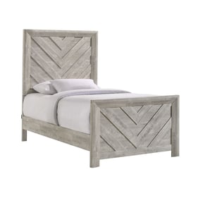 Picket House Keely White Wood Twin Panel Bed