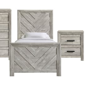 Picket House Keely White 4pc Kids Bedroom Set With Twin Panel Bed