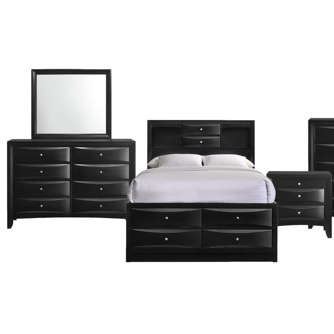 Picket House Dana Black 4pc Bedroom Set With King Bed PKT-EM870KB-BR-S3