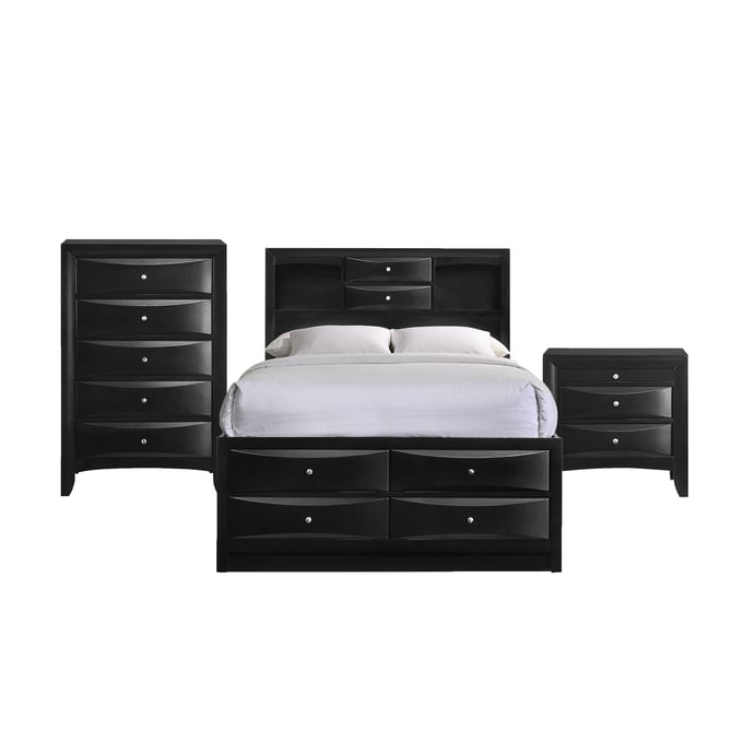 Picket House Dana Black 3pc Bedroom Set With King Bed PKT-EM870KB3PC