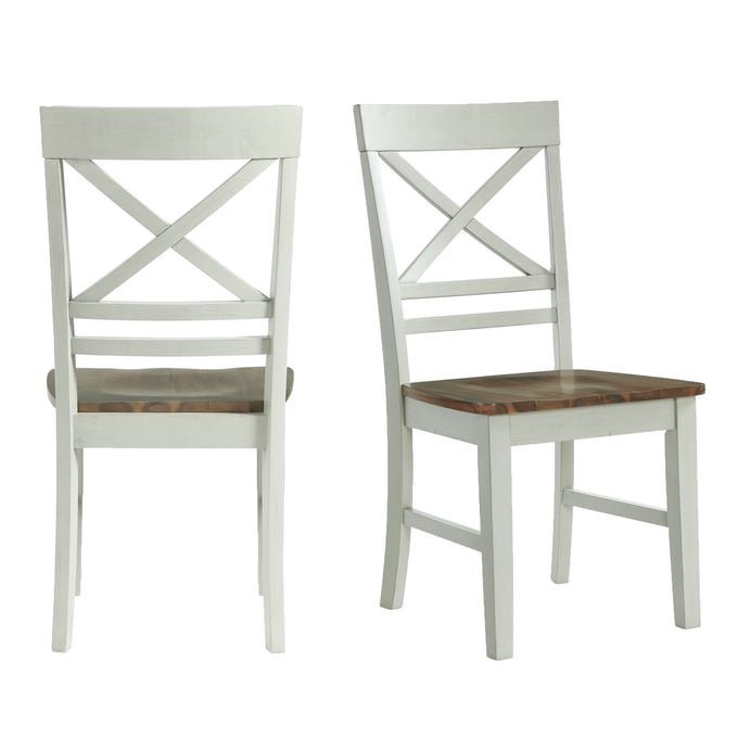 2 Picket House Bedford Cream Natural Side Chairs PKT-DEP400SC