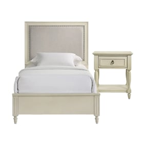 Picket House Gia White 4pc Bedroom Set With Twin Panel Bed