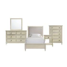 Picket House Gia White 5pc Kids Bedroom Set with Twin Panel Bed